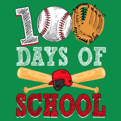 100 Days Of School Baseball Lover T-Shirt