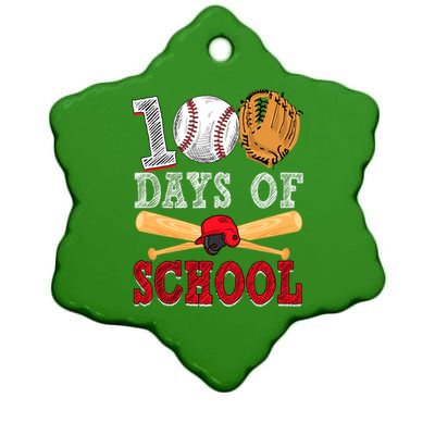 100 Days Of School Baseball Lover Ceramic Star Ornament