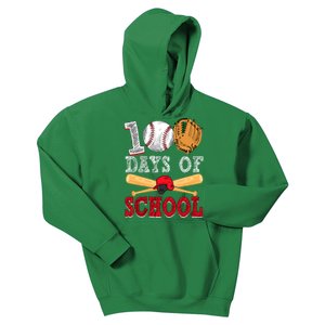 100 Days Of School Baseball Lover Kids Hoodie