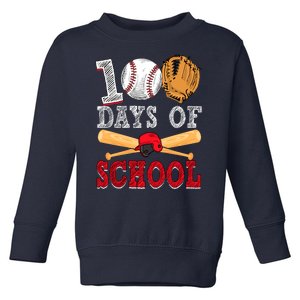 100 Days Of School Baseball Lover Toddler Sweatshirt