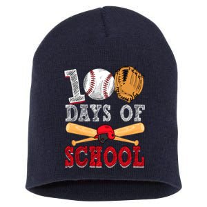 100 Days Of School Baseball Lover Short Acrylic Beanie