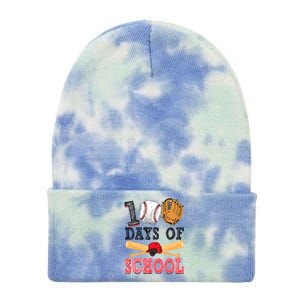 100 Days Of School Baseball Lover Tie Dye 12in Knit Beanie