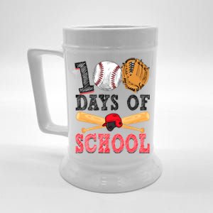 100 Days Of School Baseball Lover Beer Stein