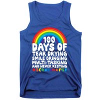 100 Days Of School And Tear Drying School Nurse Gift Tank Top