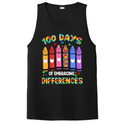 100 Days Of School Embracing Differences Autism Teacher Gift PosiCharge Competitor Tank