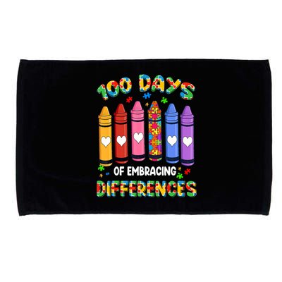 100 Days Of School Embracing Differences Autism Teacher Gift Microfiber Hand Towel