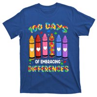 100 Days Of School Embracing Differences Autism Teacher Gift T-Shirt