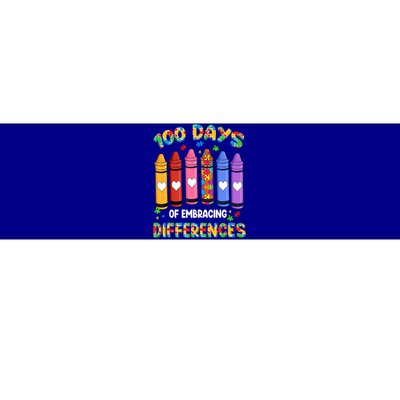 100 Days Of School Embracing Differences Autism Teacher Gift Bumper Sticker