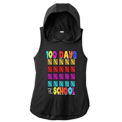 100 Days Of School Costume 100th Day Cool Gift Ladies PosiCharge Tri-Blend Wicking Draft Hoodie Tank