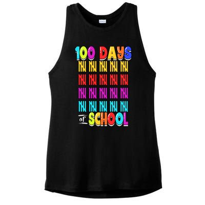 100 Days Of School Costume 100th Day Cool Gift Ladies PosiCharge Tri-Blend Wicking Tank