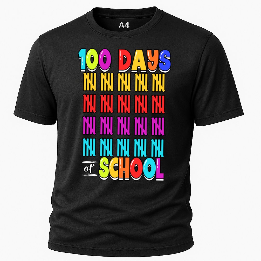 100 Days Of School Costume 100th Day Cool Gift Cooling Performance Crew T-Shirt