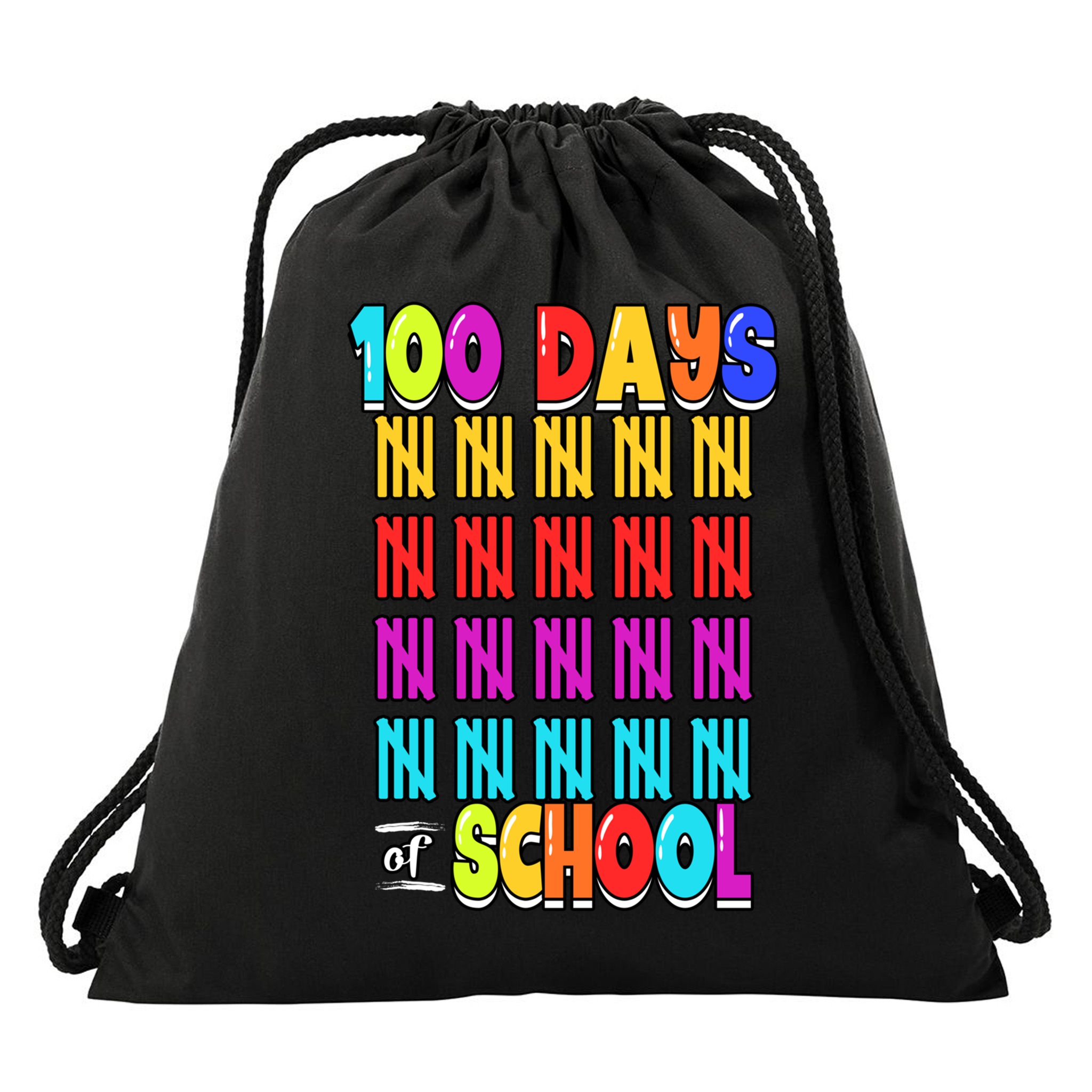 100 Days Of School Costume 100th Day Cool Gift Drawstring Bag