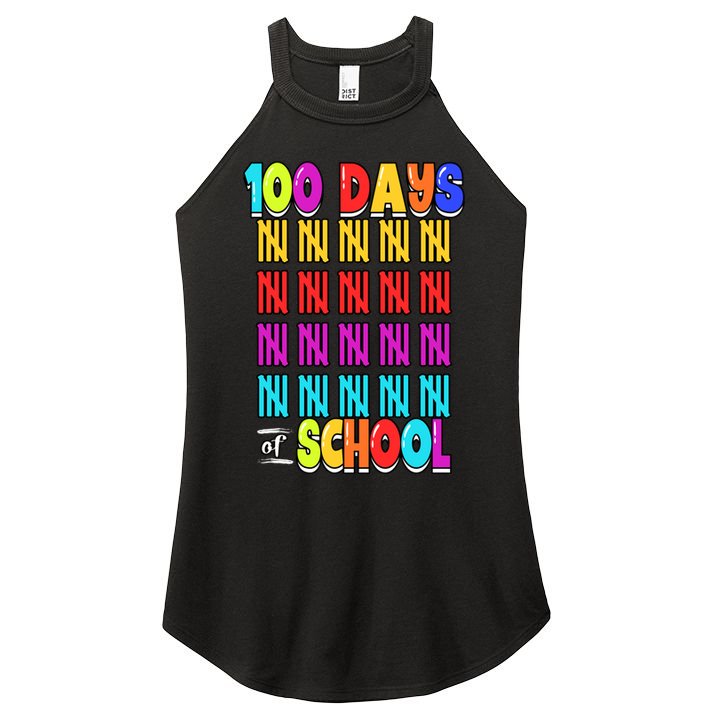 100 Days Of School Costume 100th Day Cool Gift Women's Perfect Tri Rocker Tank