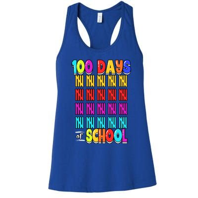 100 Days Of School Costume 100th Day Cool Gift Women's Racerback Tank