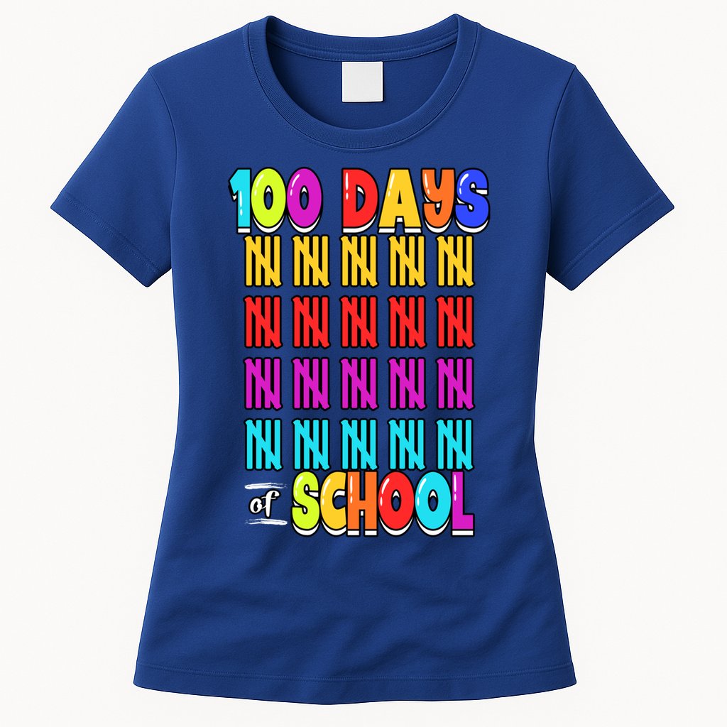 100 Days Of School Costume 100th Day Cool Gift Womens T-Shirt