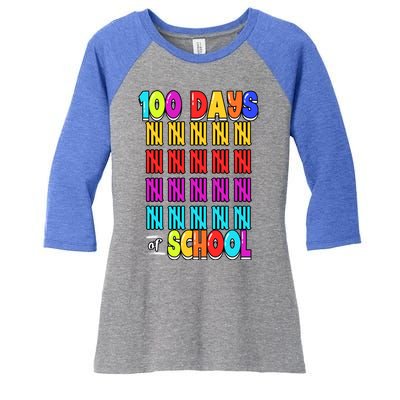 100 Days Of School Costume 100th Day Cool Gift Women's Tri-Blend 3/4-Sleeve Raglan Shirt