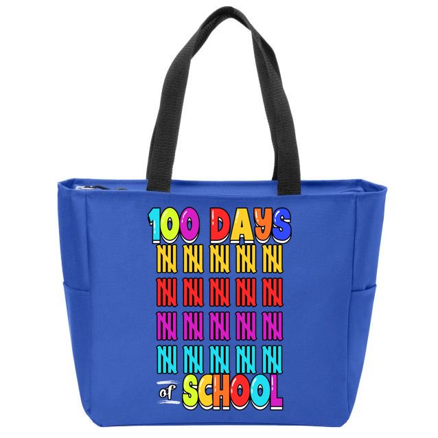 100 Days Of School Costume 100th Day Cool Gift Zip Tote Bag