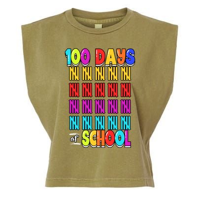 100 Days Of School Costume 100th Day Cool Gift Garment-Dyed Women's Muscle Tee