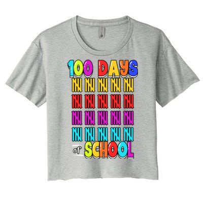 100 Days Of School Costume 100th Day Cool Gift Women's Crop Top Tee