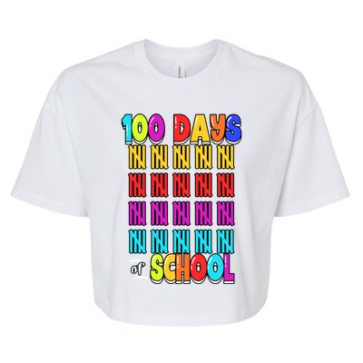 100 Days Of School Costume 100th Day Cool Gift Bella+Canvas Jersey Crop Tee