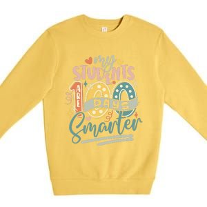 100th Day Of School My Students Are 100 Days Smarter Teacher Premium Crewneck Sweatshirt