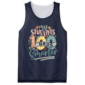 100th Day Of School My Students Are 100 Days Smarter Teacher Mesh Reversible Basketball Jersey Tank