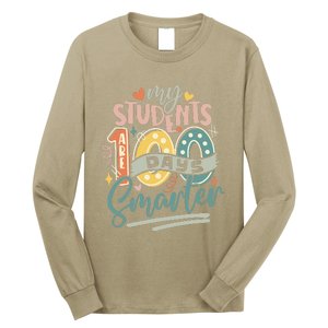 100th Day Of School My Students Are 100 Days Smarter Teacher Long Sleeve Shirt