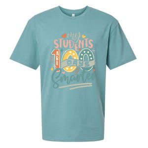 100th Day Of School My Students Are 100 Days Smarter Teacher Sueded Cloud Jersey T-Shirt