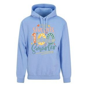 100th Day Of School My Students Are 100 Days Smarter Teacher Unisex Surf Hoodie