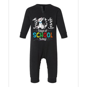 100th Day Of School 101 Days Smarter 100 Infant Fleece One Piece