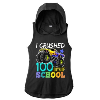 100 Days Of School Teacher Outfit 80s Retro Vintage Student Ladies PosiCharge Tri-Blend Wicking Draft Hoodie Tank