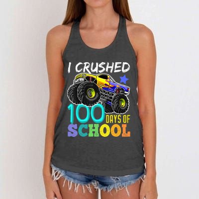 100 Days Of School Teacher Outfit 80s Retro Vintage Student Women's Knotted Racerback Tank