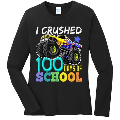 100 Days Of School Teacher Outfit 80s Retro Vintage Student Ladies Long Sleeve Shirt