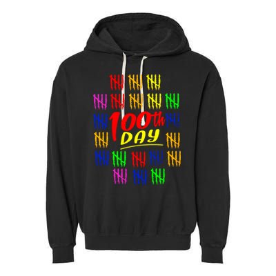 100 Days Of School Garment-Dyed Fleece Hoodie
