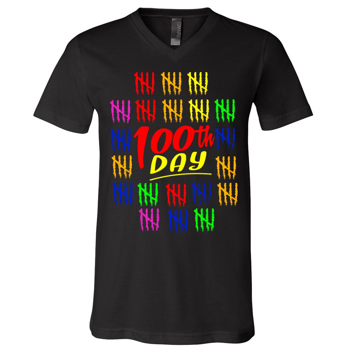100 Days Of School V-Neck T-Shirt