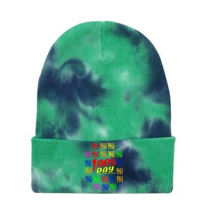 100 Days Of School Tie Dye 12in Knit Beanie