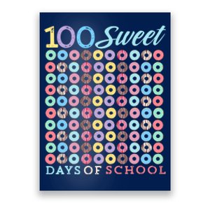 100 Days Of School Donut Cute 100th Day Of School Sweet Poster