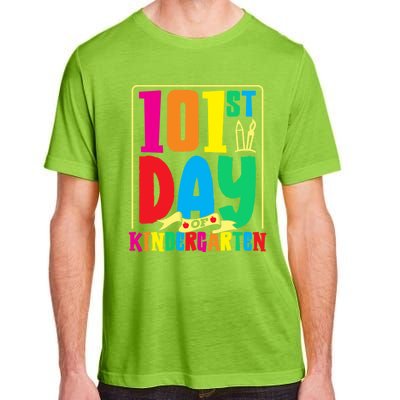 101st Day Of Kindergarten Saying 100 Days Gift Adult ChromaSoft Performance T-Shirt