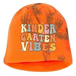 1st Day Of School Kindergarten Vibes Student Teacher Kati - Camo Knit Beanie