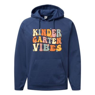 1st Day Of School Kindergarten Vibes Student Teacher Performance Fleece Hoodie