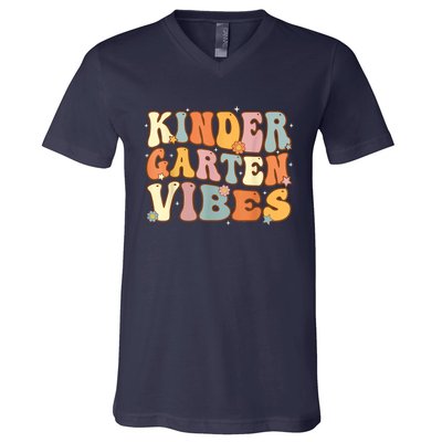 1st Day Of School Kindergarten Vibes Student Teacher V-Neck T-Shirt