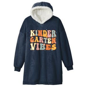 1st Day Of School Kindergarten Vibes Student Teacher Hooded Wearable Blanket