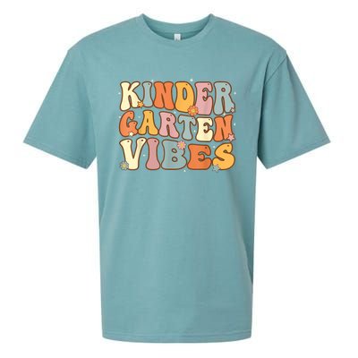 1st Day Of School Kindergarten Vibes Student Teacher Sueded Cloud Jersey T-Shirt