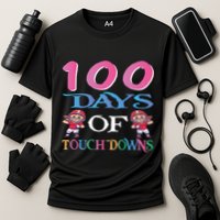 100 Days Of Touch Downs Funny Back To School Performance Shirt
