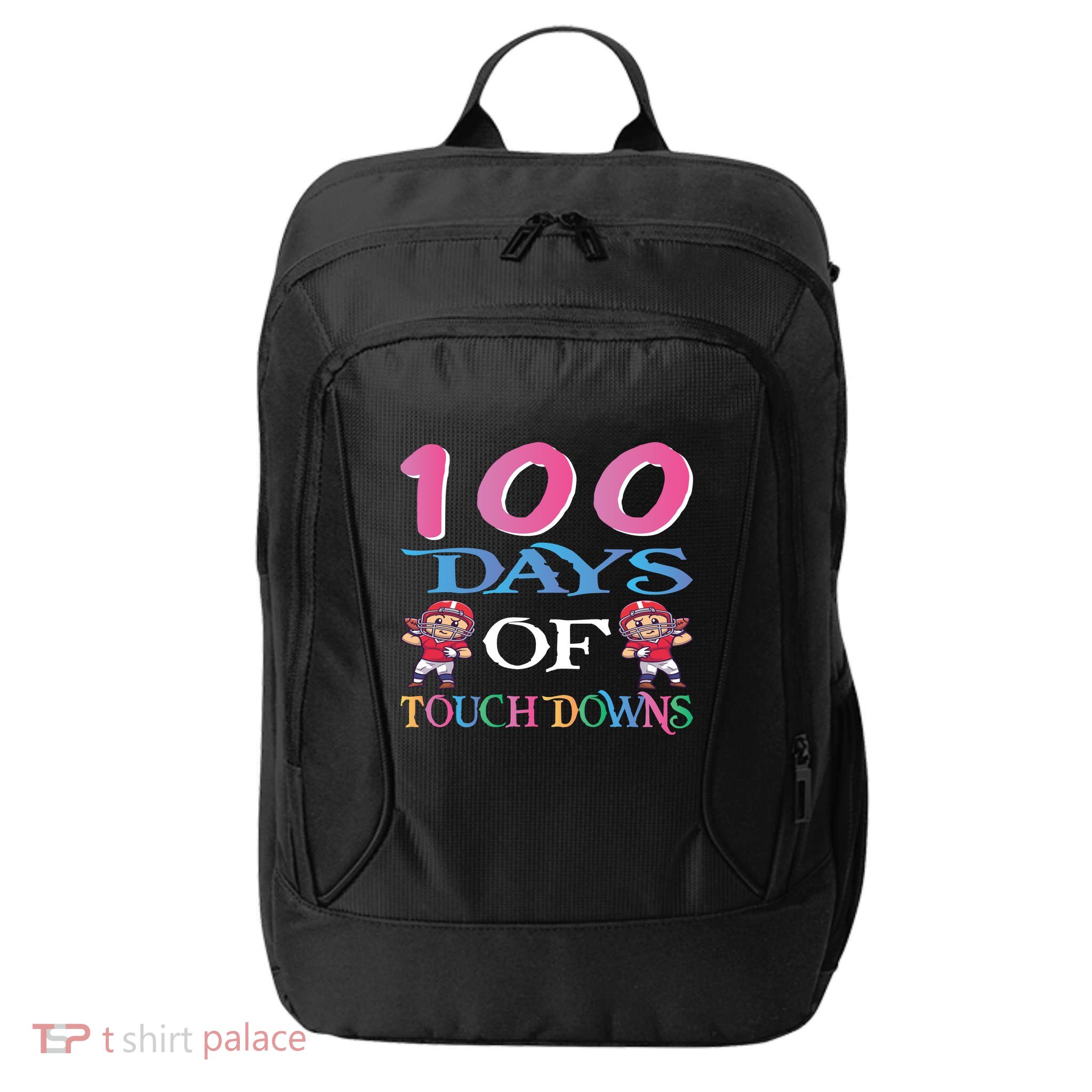 100 Days Of Touch Downs Funny Back To School City Backpack