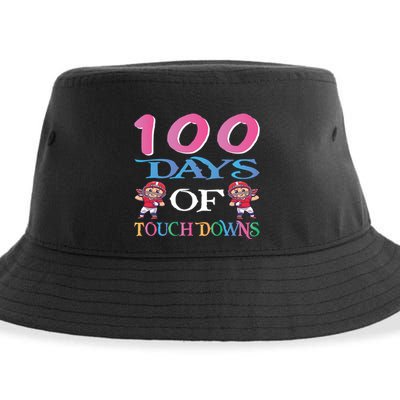 100 Days Of Touch Downs Funny Back To School Sustainable Bucket Hat