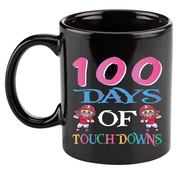 100 Days Of Touch Downs Funny Back To School 11oz C Handle Ceramic Mug
