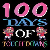 100 Days Of Touch Downs Funny Back To School 16 in Basic Backpack
