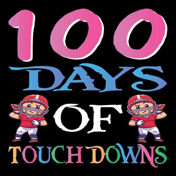 100 Days Of Touch Downs Funny Back To School 16 in Basic Backpack