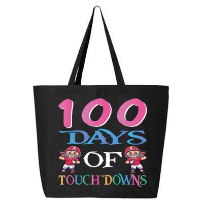 100 Days Of Touch Downs Funny Back To School 25L Jumbo Tote